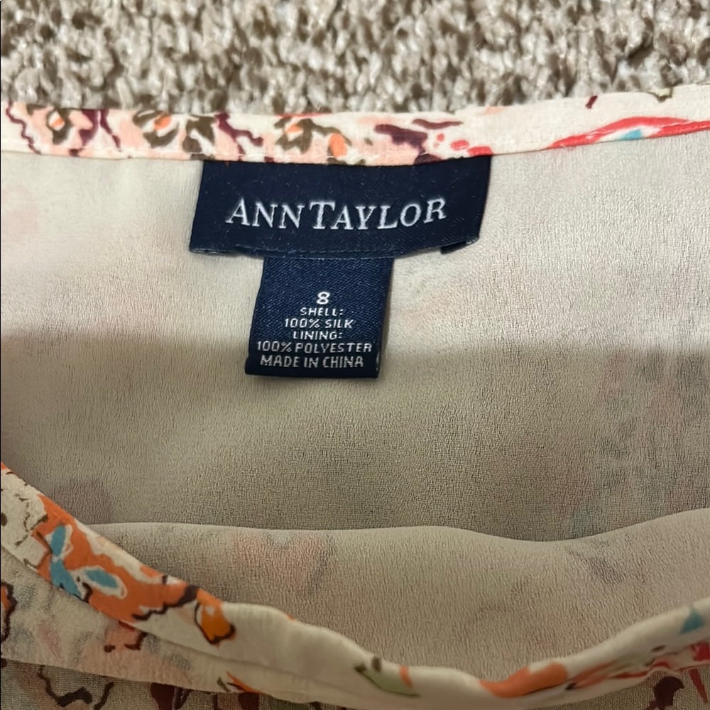 Ann Taylor Multicolor Silk Blouse